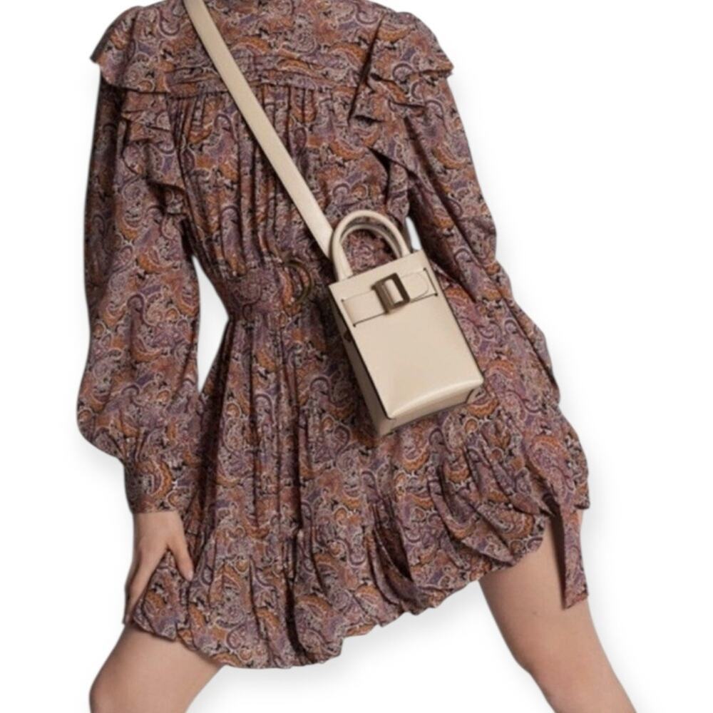 Ulla Johnson Whimsical Silk Reema Dress Goldenrod Paisley | Size 4 - Picture 6 of 16